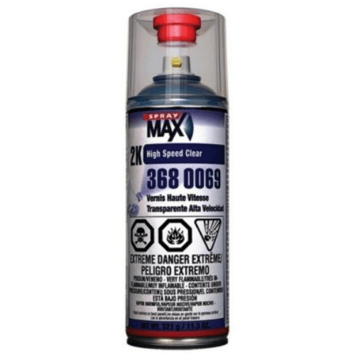 4-Pack SpraMax 2K Clear Coat Satin 3680067 – Aerosol Spray For Auto Paint Repair