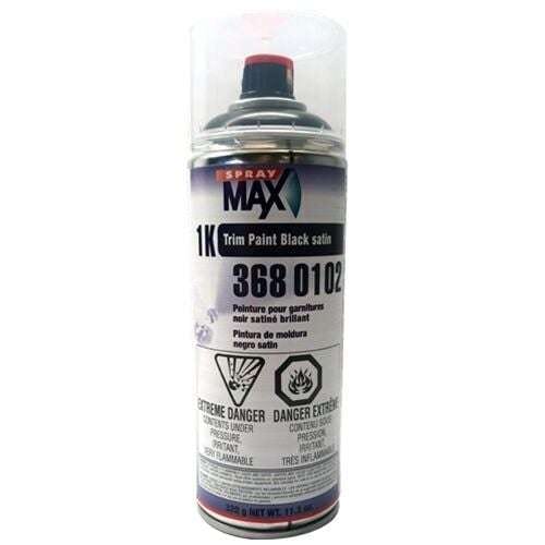 SprayMax® 3680102 1K Black Satin Trim Paint, 11.3 oz -3680102---Eagle National Supply