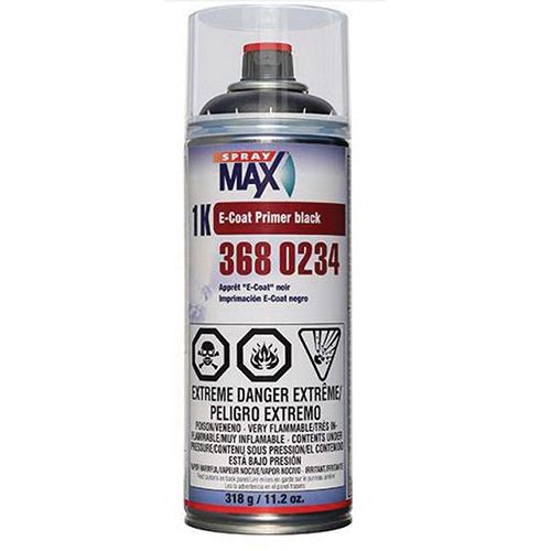 SprayMax 3680234 Black 1K E-Coat Primer, 11.2 oz Aerosol -3680234---Eagle National Supply