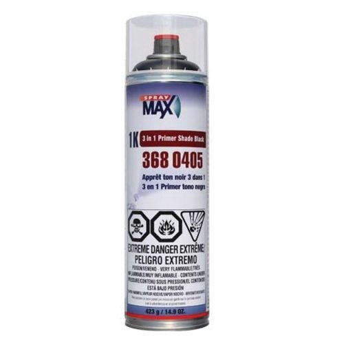 SprayMax 3680405 Black 3 in 1 Shade Primer, 14.9 oz Aerosol -3680405---Eagle National Supply