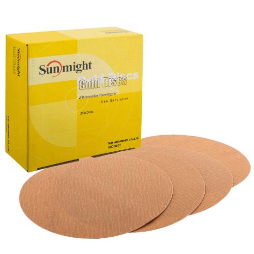 Sunmight 6 Inch 120 Grit Gold Grip Sanding Disc, 50 pk -02408---Eagle National Supply