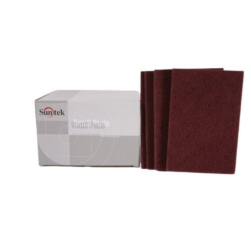 Sunmight 80100 Very Fine Maroon Scuff Pad, 6 in x 9 in -80100---Eagle National Supply