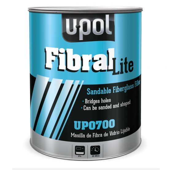 U-POL® FIBRAL LITE UP0700 Lite Yellow Fiber Glass Filler, 3 L Tin -0700---Eagle National Supply