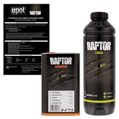 U-POL® RAPTOR® UP4801 3:1 National Rule Black Raptor Kit, 1 Liter Kit -4801---Eagle National Supply