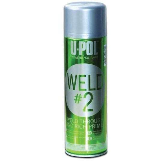 U-POL® UP0789 WELD#2 Metallic Silver Weld-Through Primer, 450 mL Aerosol ---Eagle National Supply