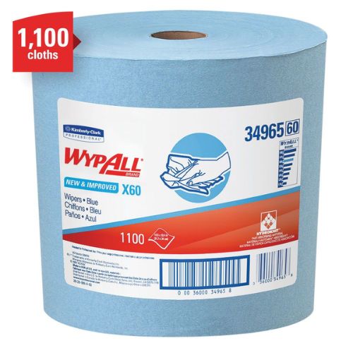 WypAll 34955 X60 Series Jumbo Roll of 12 in Blue Cloths -34965---Eagle National Supply